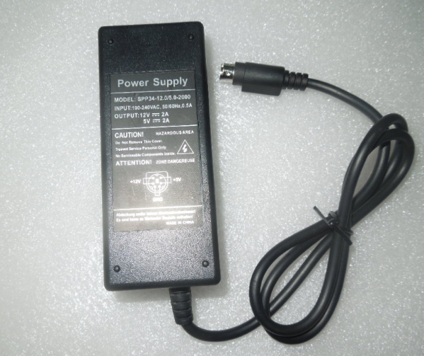 PD POWER SUPPLY GX34W-5-12 6Pin AC ADAPTER 12V 2A 5VDC 2A Dual Voltage for Ext. Hard Drive Enclosure